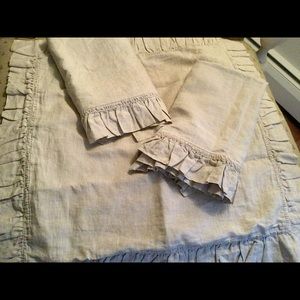 Three linen euro shams from Pottery Barn